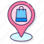 destination, location, pin, shopping 