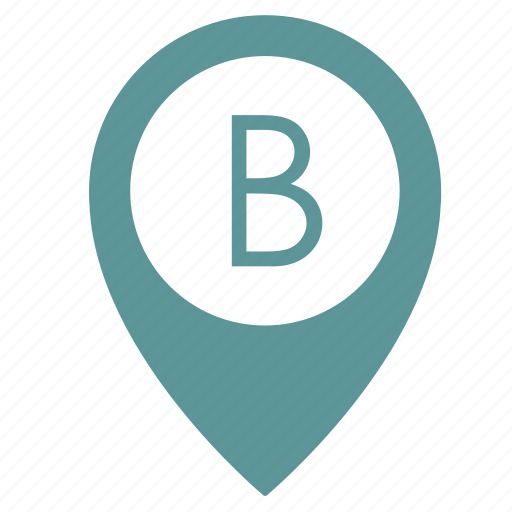 B, map, object, point, way, pointer icon - Download on Iconfinder