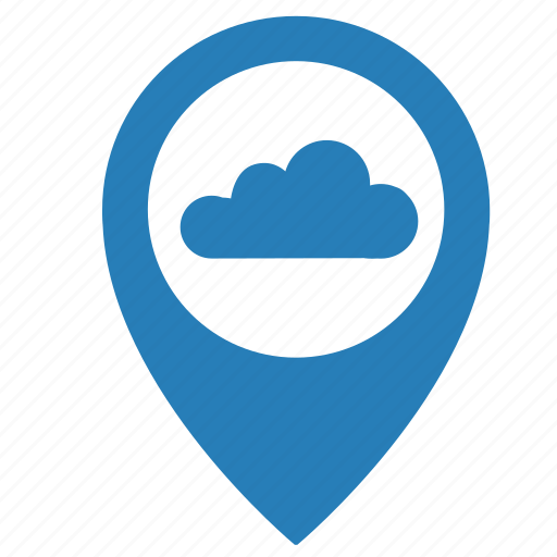 Cloud, map, object, place, point, sky, pointer icon - Download on Iconfinder