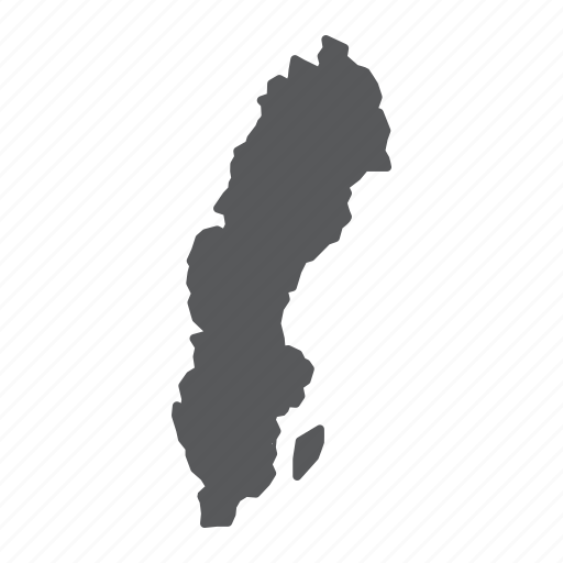 Sweden, map, country, travel, geography, contour icon - Download on Iconfinder