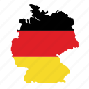 flag, germany, map, world 
