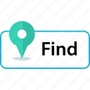 find, locate, map, pin
