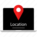 laptop, location, web