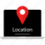 laptop, location, web 