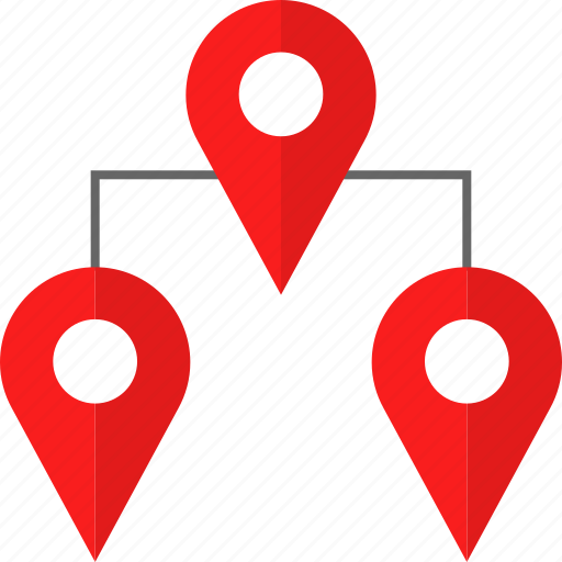 Location, pin, pins, three icon - Download on Iconfinder