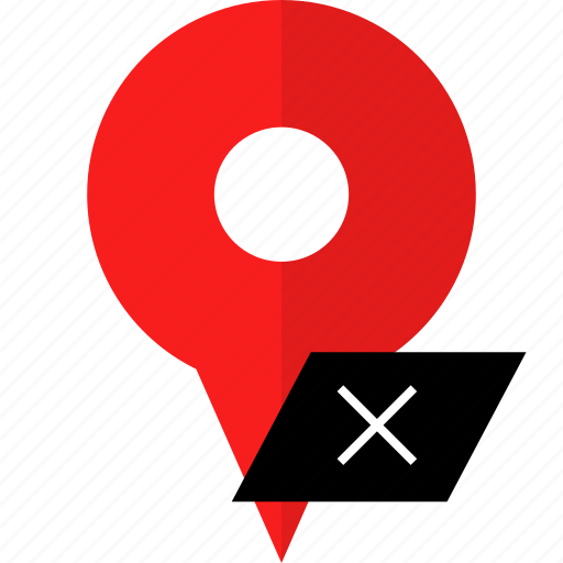 Delete, gps, pin, x icon - Download on Iconfinder