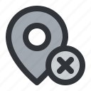 location, map, marker, pin, place, pointer, remove