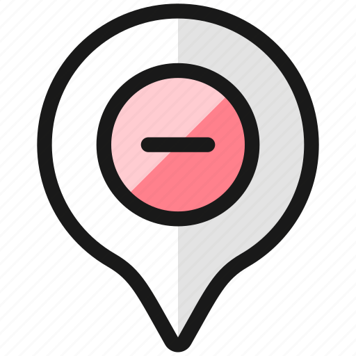 Pin, minus, circle, style icon - Download on Iconfinder