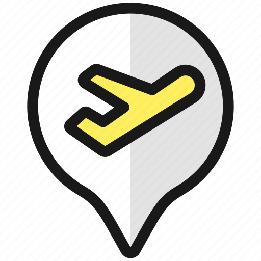 Style, plane, pin icon - Download on Iconfinder