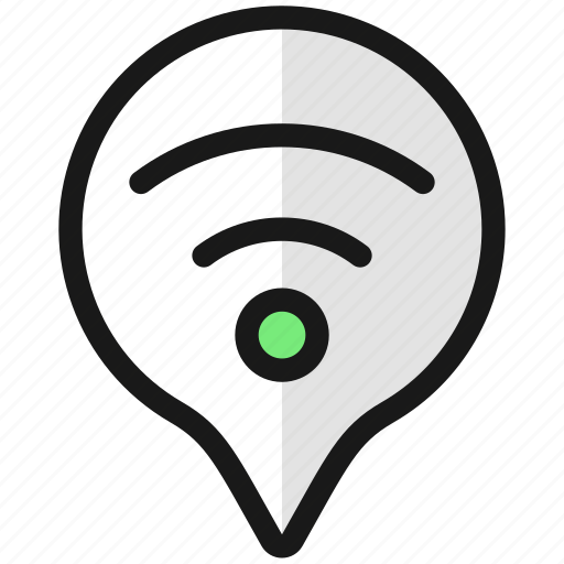 Wifi, pin, style icon - Download on Iconfinder on Iconfinder