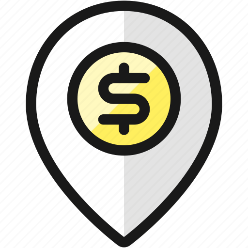 Pin, style, dollar icon - Download on Iconfinder