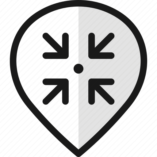 Pin, arrows, style, inwards icon - Download on Iconfinder