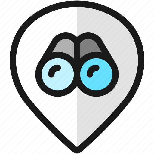 Pin, style, binoculars icon - Download on Iconfinder
