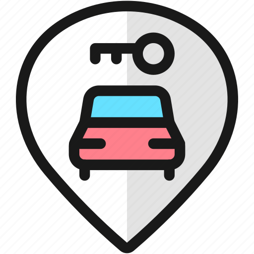 Pin, style, car, key icon - Download on Iconfinder