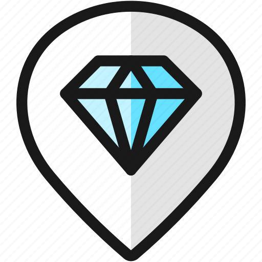 Pin, diamond, style icon - Download on Iconfinder