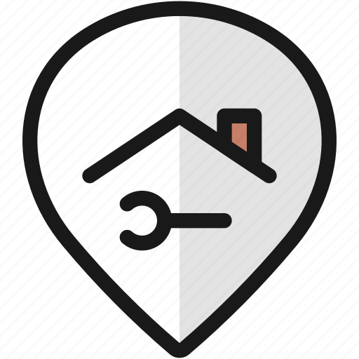 Pin, house, style, repair icon - Download on Iconfinder