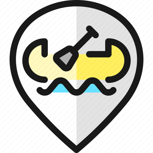 Pin, style, kayak icon - Download on Iconfinder