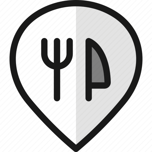 Restaurant, pin, style icon - Download on Iconfinder