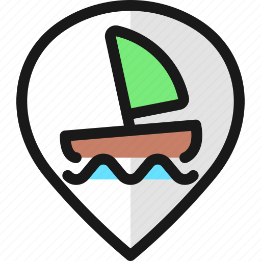 Style, pin, boat, sailing icon - Download on Iconfinder