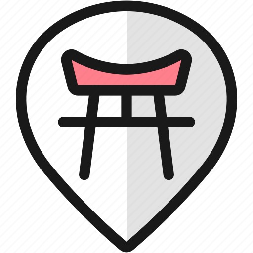 Pin, shinto, style icon - Download on Iconfinder