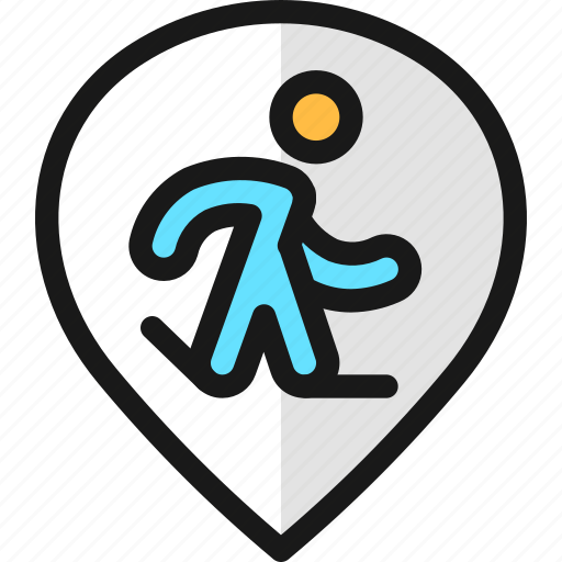 Pin, snow, style, walking icon - Download on Iconfinder