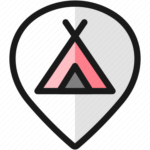 Pin, style, tent icon - Download on Iconfinder on Iconfinder