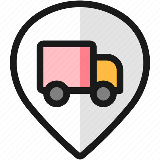 Pin, truck, style icon - Download on Iconfinder