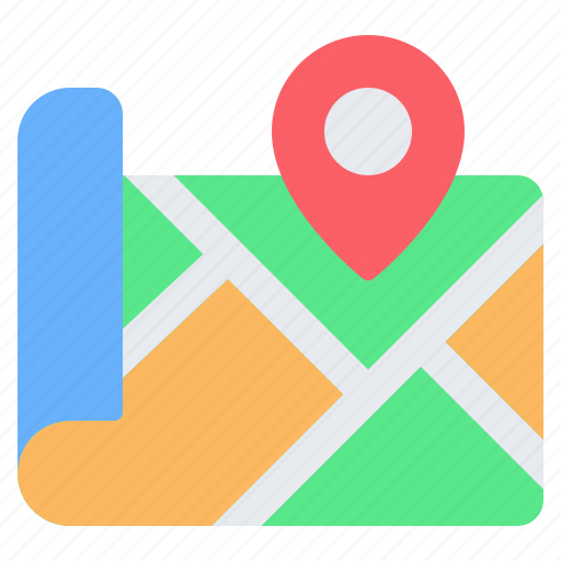 Map, location, pin, placeholder, gps, street map, pointer icon - Download on Iconfinder