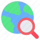 search, magnifying glass, map, globe, world, location, worldwide