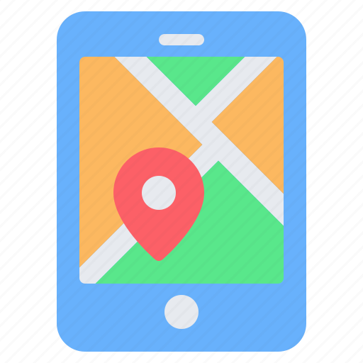 Mobile, map, pin, placeholder, gps, location, street map icon - Download on Iconfinder