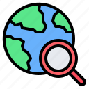 search, magnifying glass, map, globe, world, location, worldwide