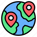 worldwide, world, earth, map, pin, placeholder, location