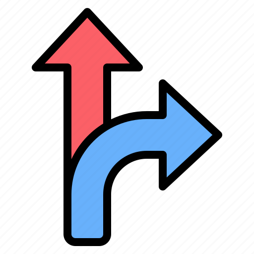 Turn, sign, choice, road, traffic, arrow, direction icon - Download on Iconfinder