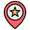 favourite, favorite, location, pin, placeholder, star, map