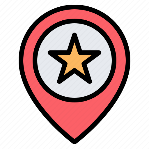 Favourite, favorite, location, pin, placeholder, star, map icon - Download on Iconfinder
