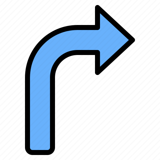 Turn, right, direction, arrow, road, traffic, sign icon - Download on Iconfinder