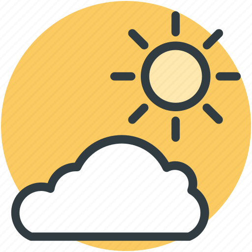 Cloud, morning, sun, sunny cloudy, weather icon - Download on Iconfinder