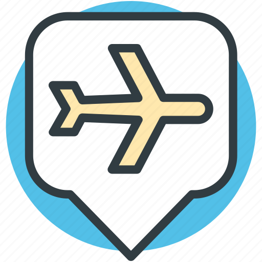 Airport location, airport location pin, location marker, map locator, map pointer icon - Download on Iconfinder