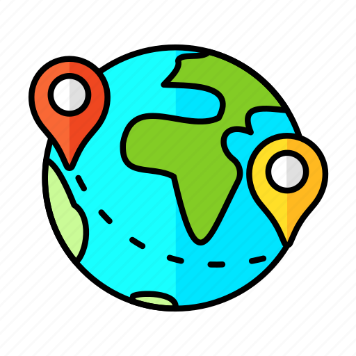 Pin, pointer, travel, globe, gps, map, location icon - Download on Iconfinder