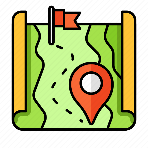 Paper, flag, mapmap, navigation, directionmap, road, map icon - Download on Iconfinder
