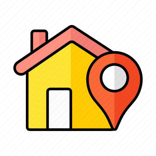 Pin, pointer, finding, house, home, map, location icon - Download on Iconfinder