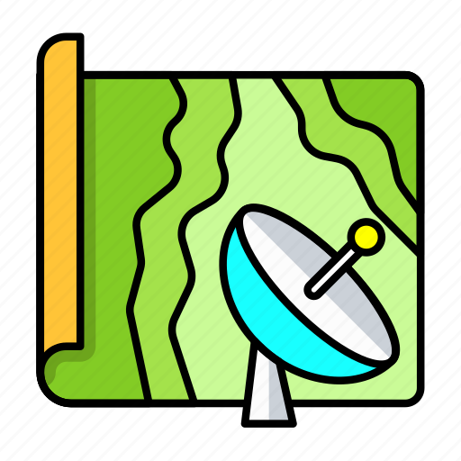 Gps map, map direction, map navigation, paper map, gps, map, location icon - Download on Iconfinder