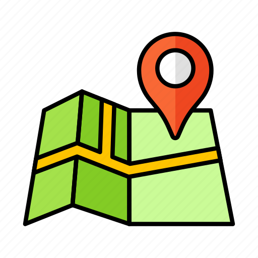 Paper, place, pin, navigation, direction, road, map icon - Download on Iconfinder