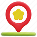 rating, star, pin, placeholder, map, point, signs, maps, location, 3d 