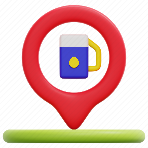 Petrol, station, gasoline, pin, placeholder, map, point 3D illustration - Download on Iconfinder