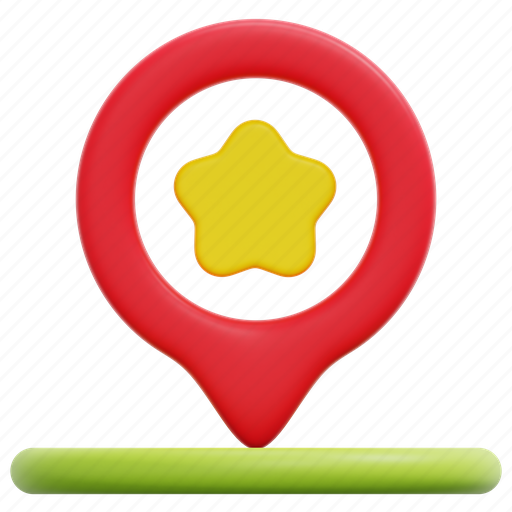 Rating, star, pin, placeholder, map, point, signs 3D illustration - Download on Iconfinder