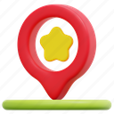 rating, star, pin, placeholder, map, point, signs, location, maps, 3d 