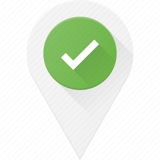 Check, geolocation, location, map, pin icon - Download on Iconfinder