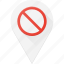 disable, geolocation, location, map, pin 