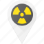 geolocation, location, map, pin, radioactive 